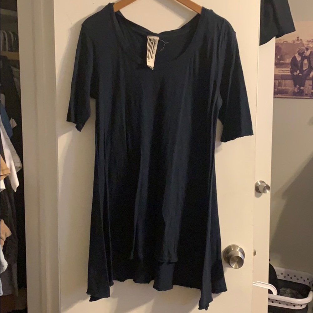 Navy Free People tunic